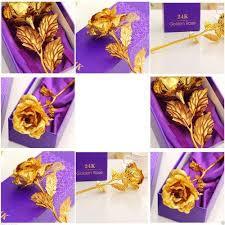 24K Gold Rose Gift Box